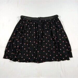 TORRID Black Bird Pleated Skirt Womens Studded Vegan Leather Rave Rock Sz 16